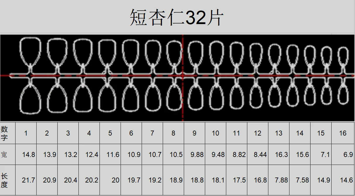 短杏仁32片
