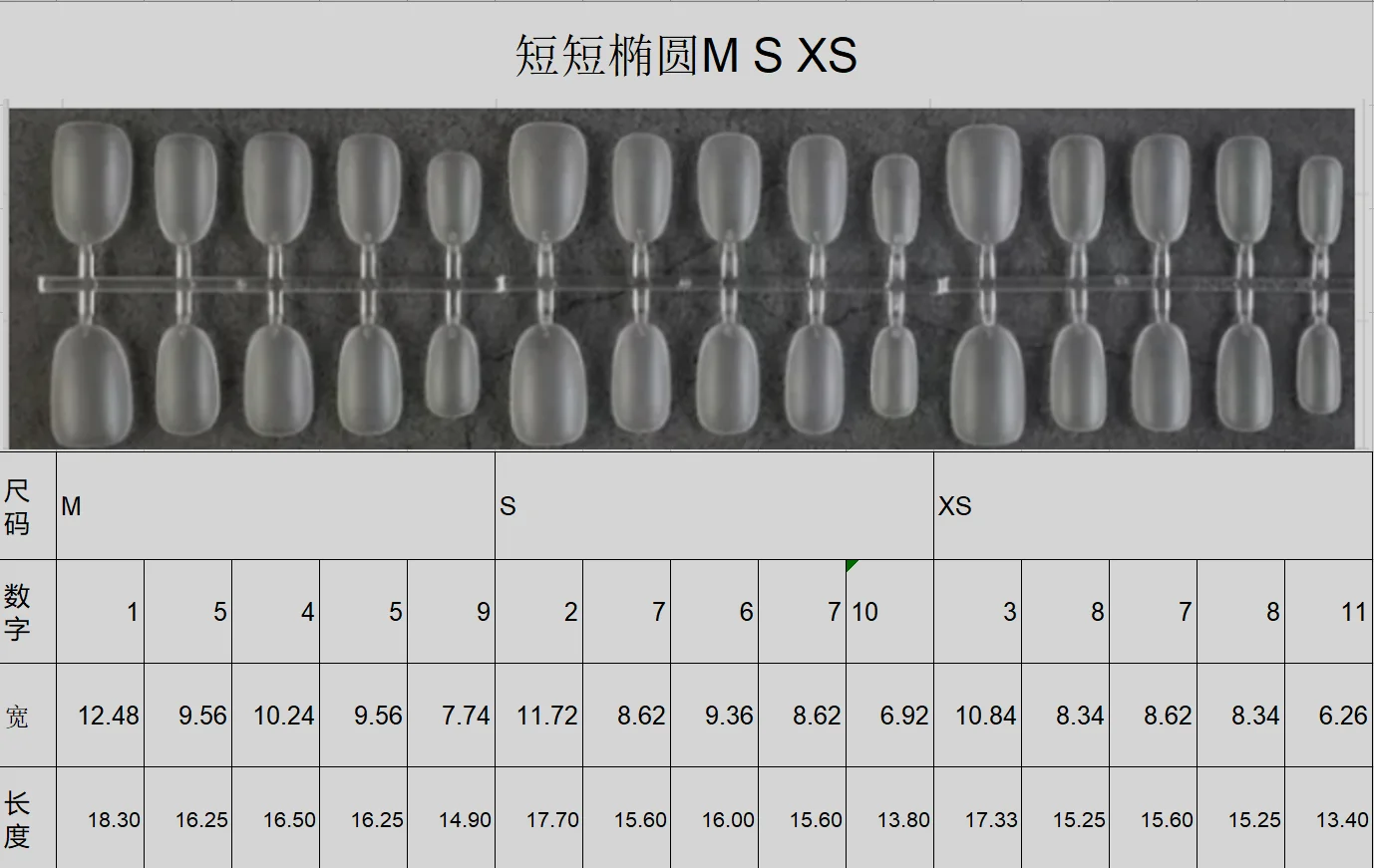 短短椭圆 M S XS
